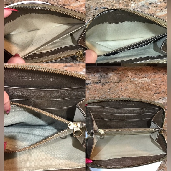 See By Chloe Metallic Leather Zip Around Wallet 🤩❤️‍🔥